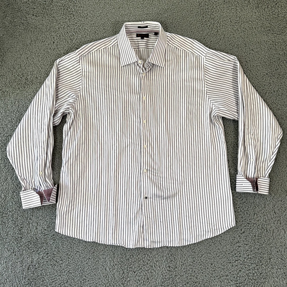 Ben‎ Sherman Dress Shirt Men's 17.5 Multicolor Button Up Long Sleeve Cuffed - Picture 1 of 11